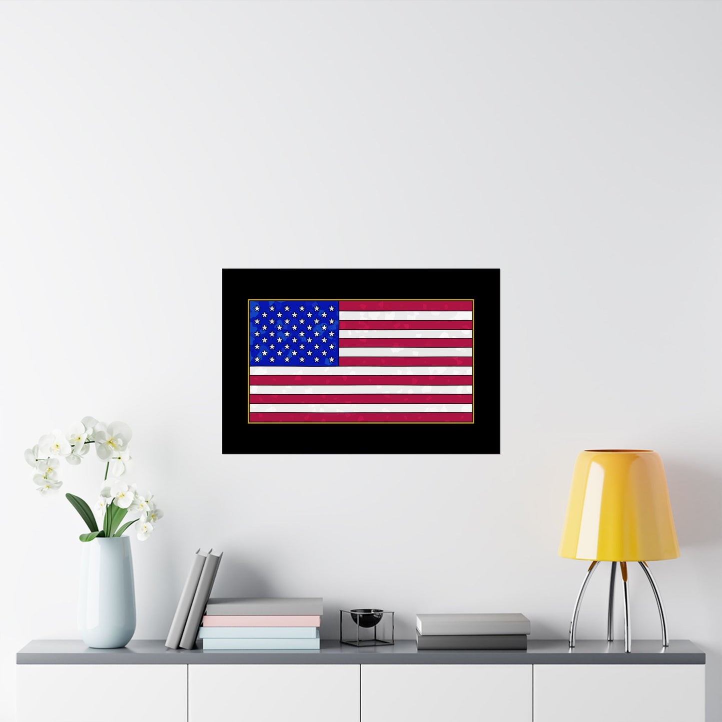 New Glory American Flag (Gold Edge Edition) - Poster