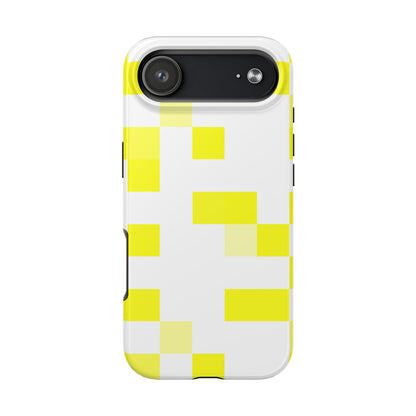 Yellow Pixel Grid -  Phone Case