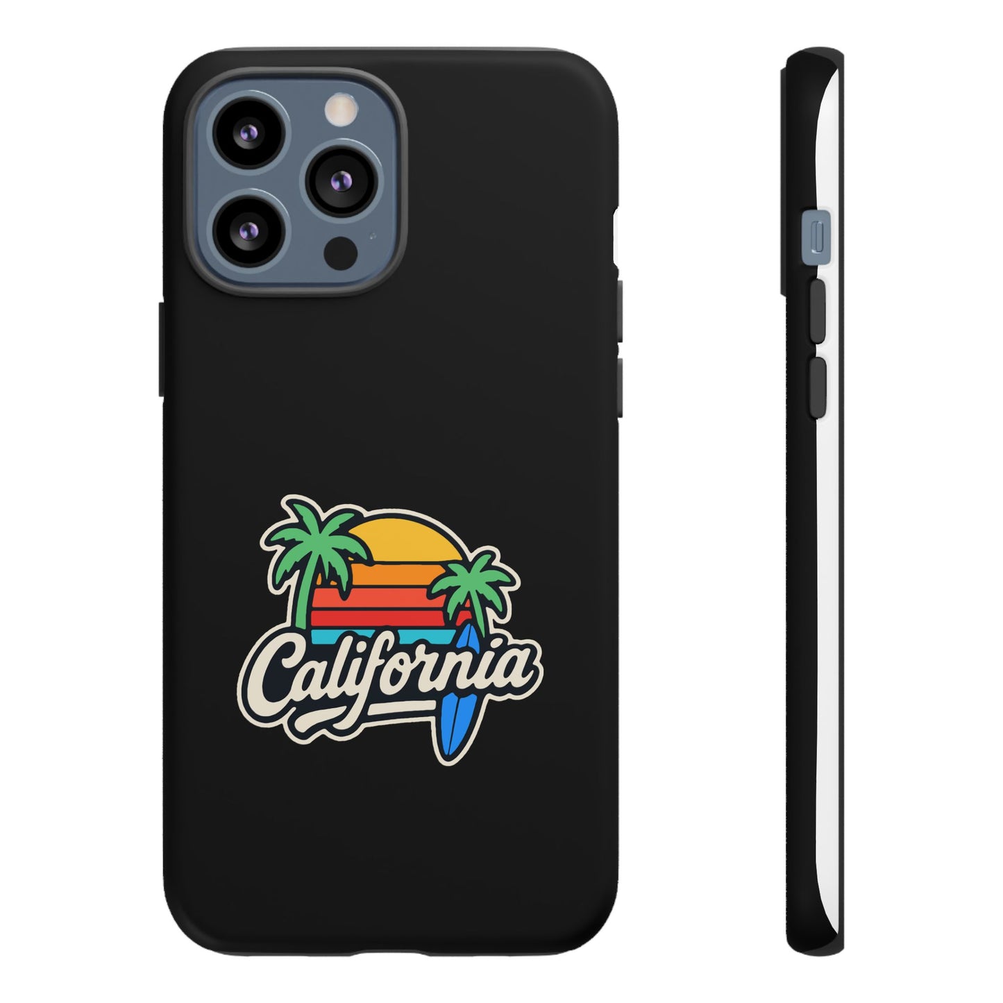 California Sunset Phone Case, Tropical Cell Phone Cover, Beach Lover Gift, Summer Vibes Accessory, Surfing Decor, Personalized Case