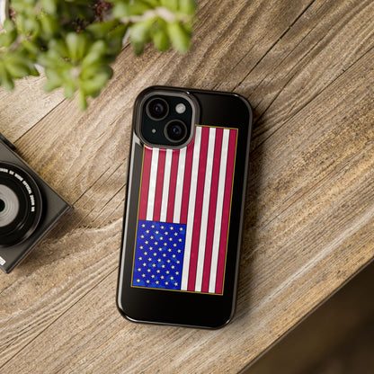 New Glory American Flag (Gold Edge Edition) - Magnetic Phone Case
