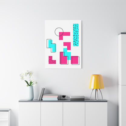 Retro Geometric Vibes - Canvas