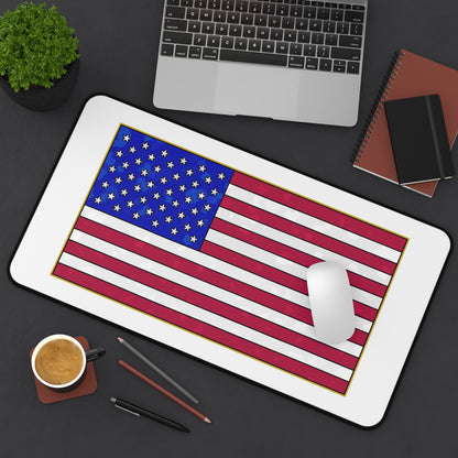 New Glory American Flag (Gold Edge Edition) - Desk Mat