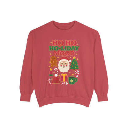 Festive Sweatshirt, Ho Ho Ho-liday Mood, Christmas Gift, Unisex Pullover, Cozy Holiday Wear, Cute Sweater, Winter Apparel