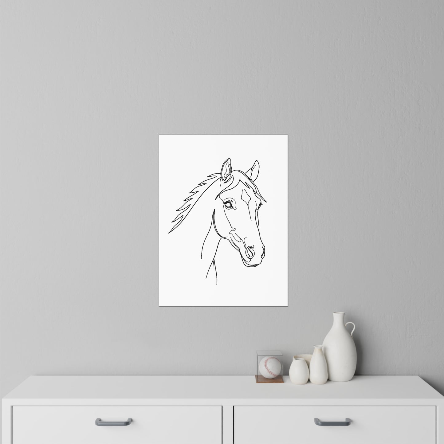 Horse Portrait Sketch - Wall Decal