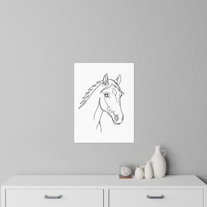 Horse Portrait Sketch - Wall Decal