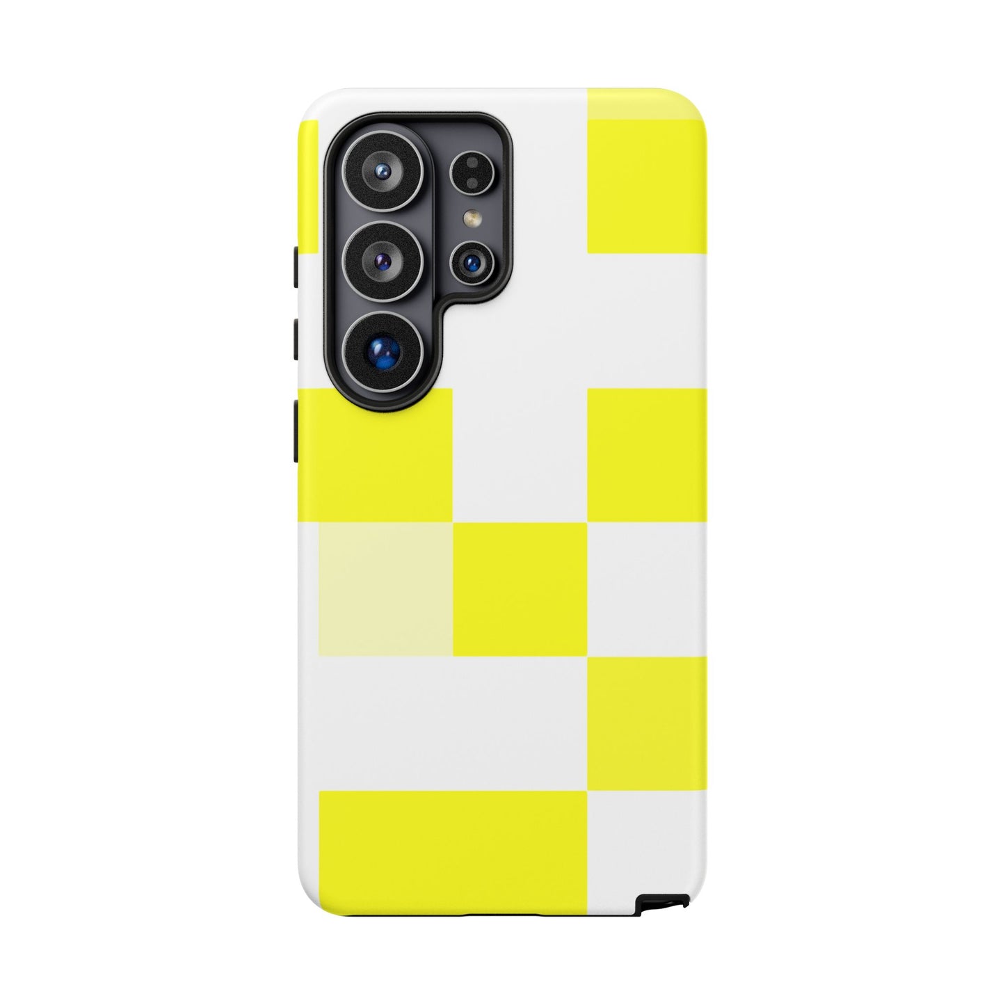 Yellow Pixel Grid - Phone Case