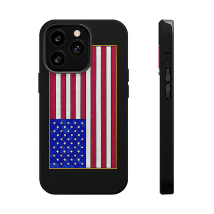 New Glory American Flag (Gold Edge Edition) - Magnetic Phone Case