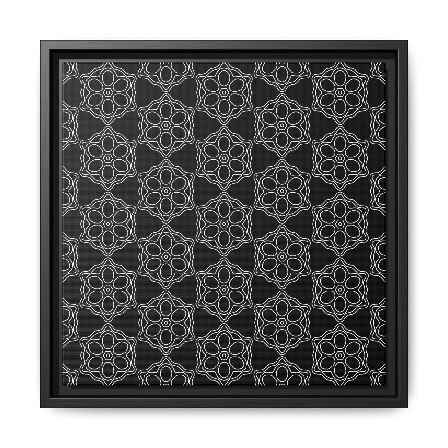 Geometric Sacred Flower - Framed Canvas