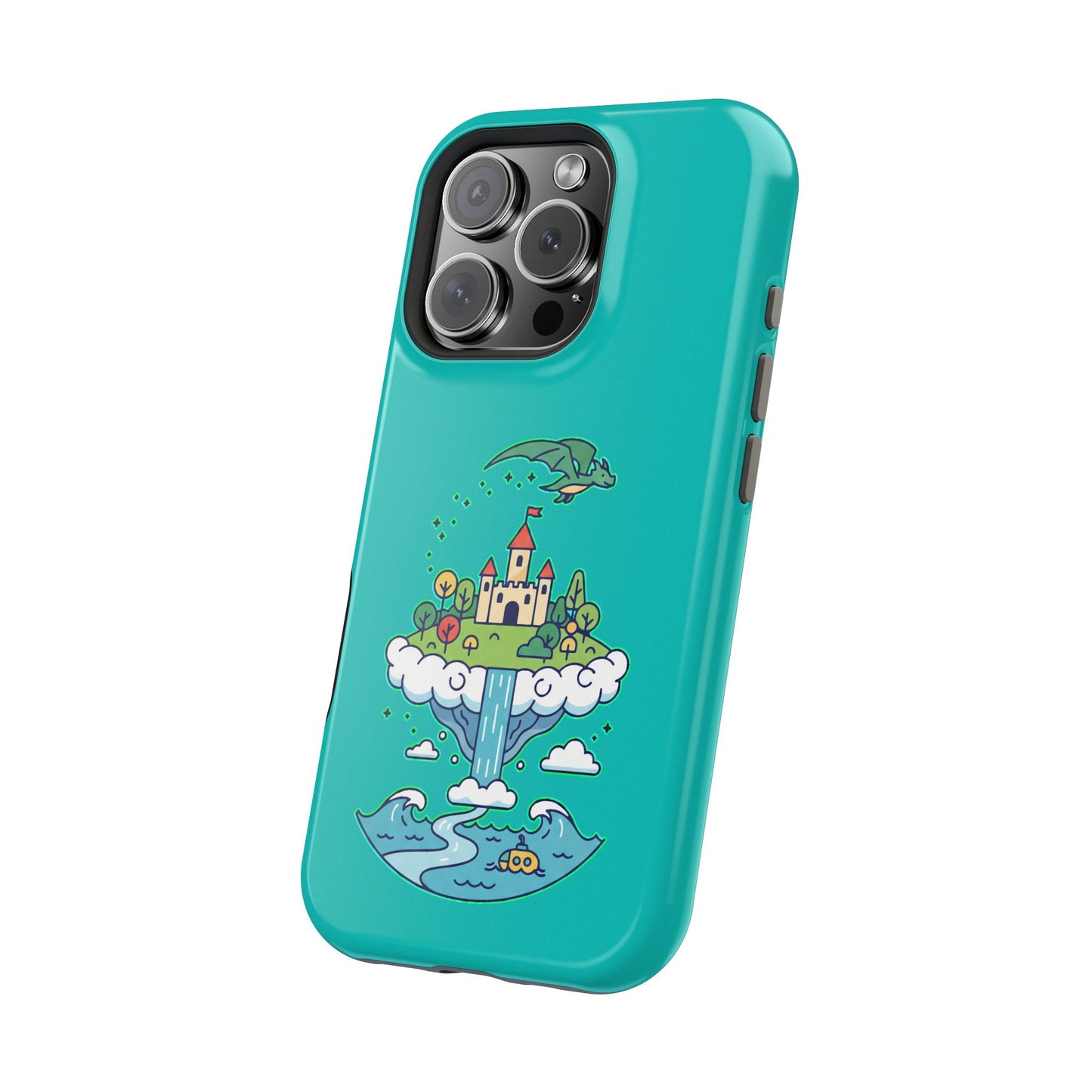 Floating Castle Dragon - Magical Fantasy Island - Magnetic Phone Case
