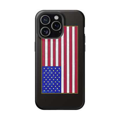New Glory American Flag (Gold Edge Edition) - Magnetic Phone Case
