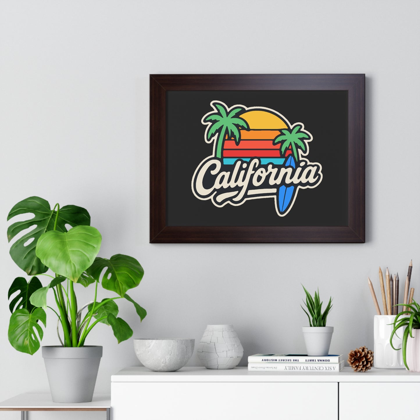 California Surf Vibes - Framed Poster