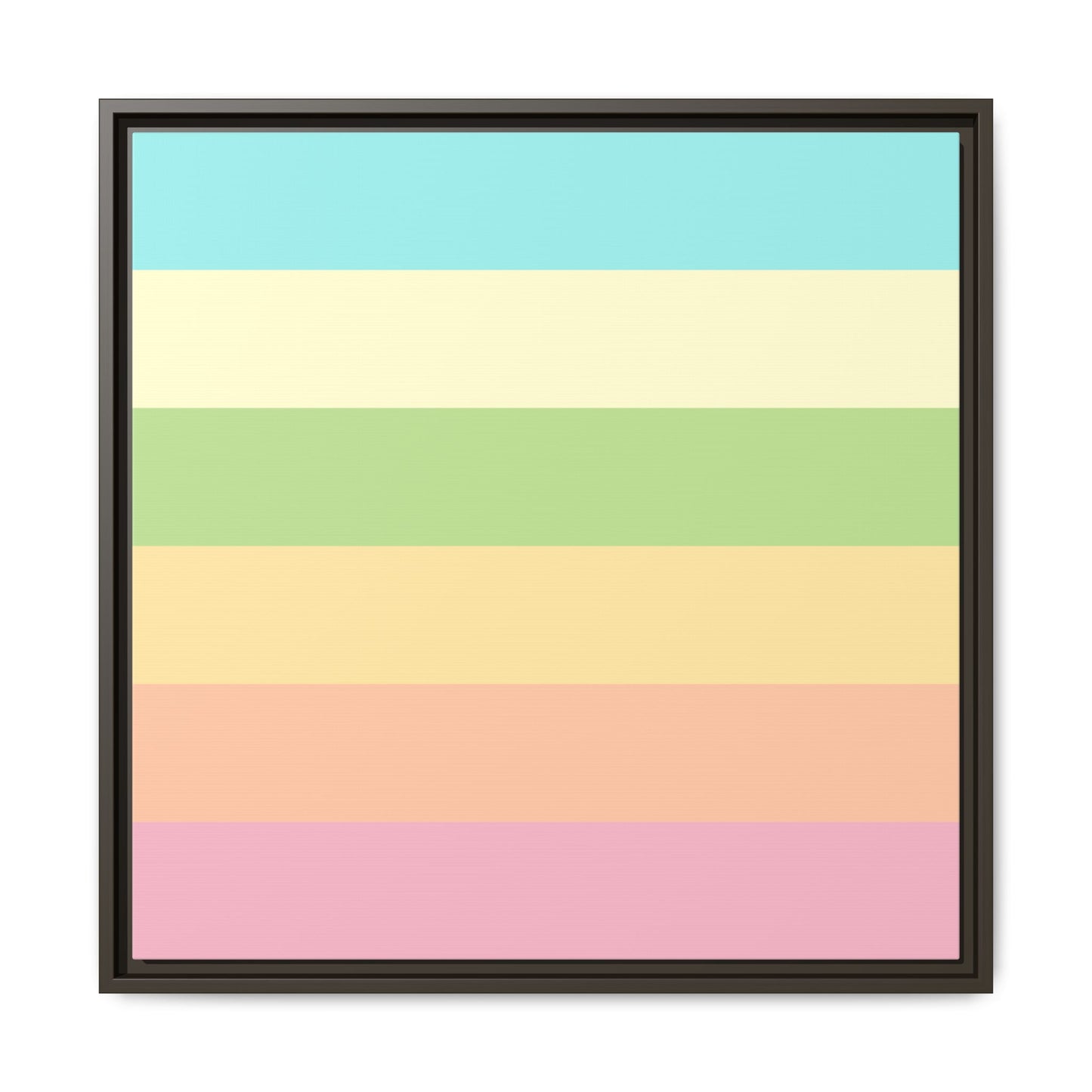 Pastel Stripes - Framed Canvas