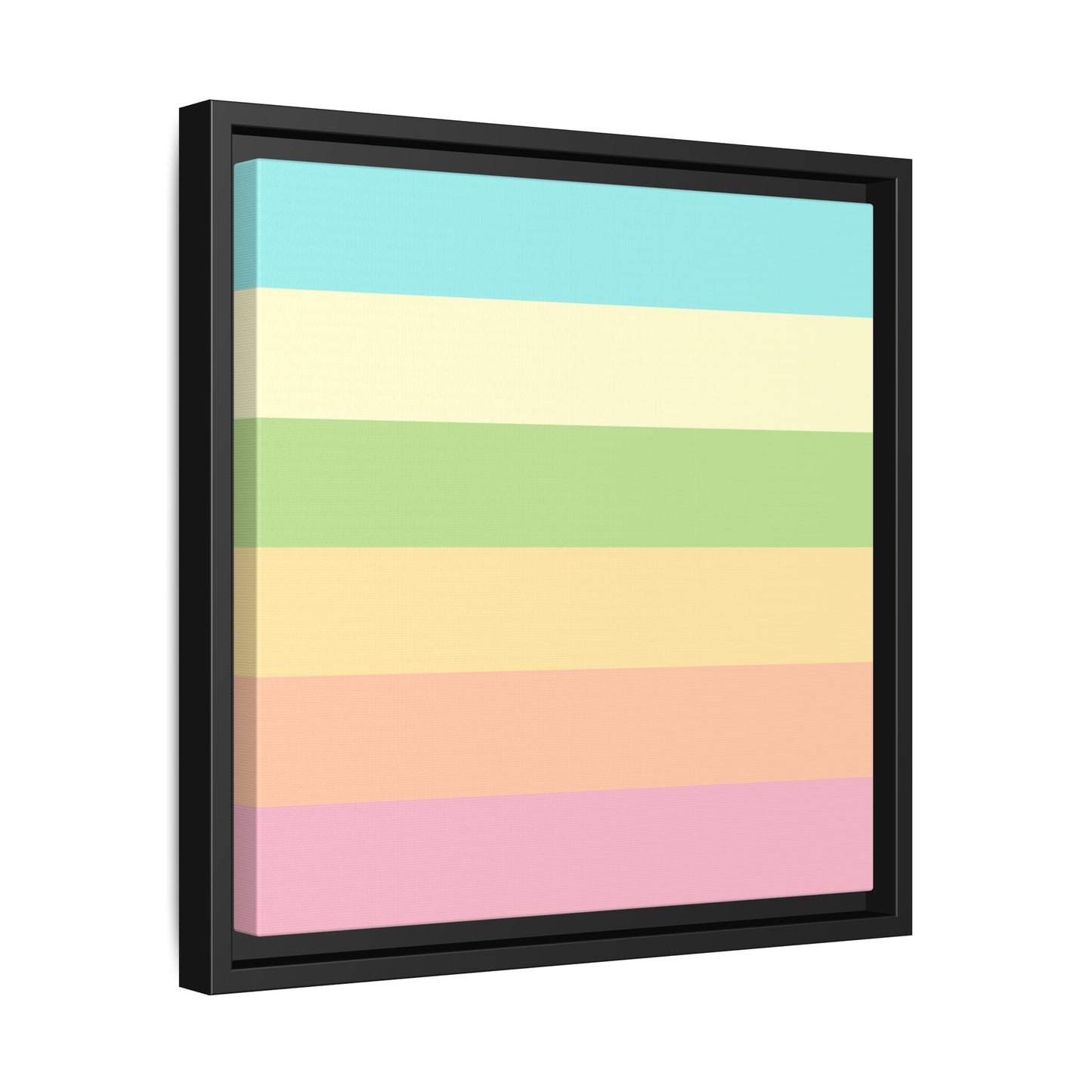 Pastel Stripes - Framed Canvas