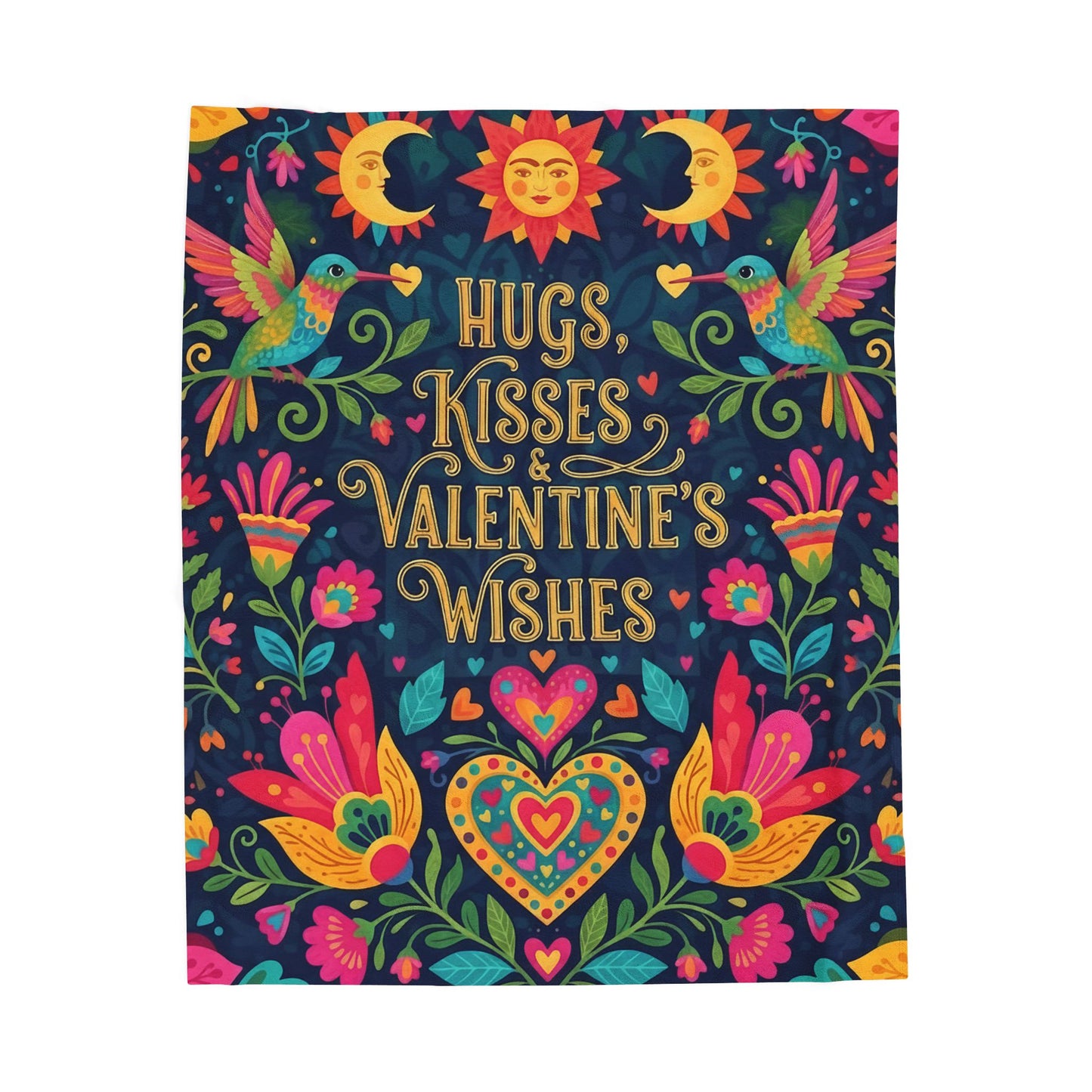 Hugs, Kisses & Valentine's Wishes - Blanket