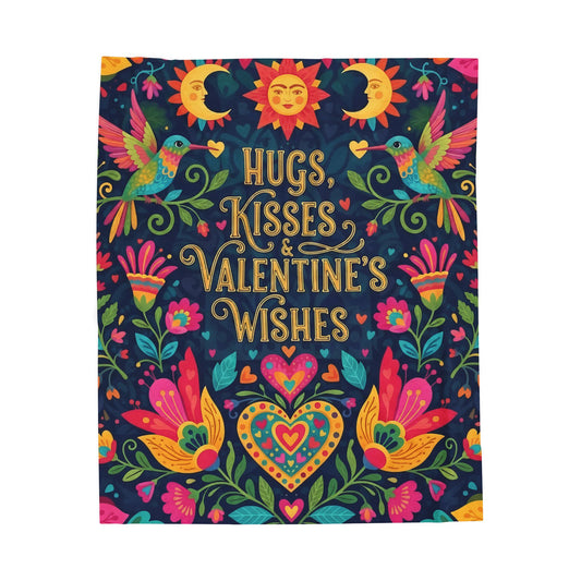Hugs, Kisses & Valentine's Wishes - Blanket
