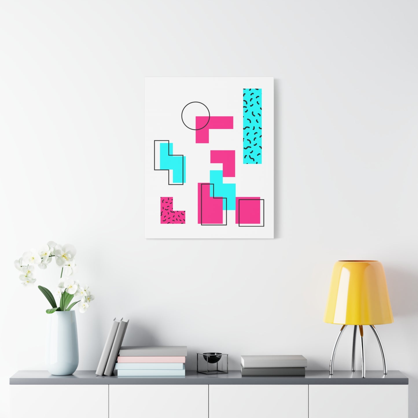 Retro Geometric Vibes - Canvas