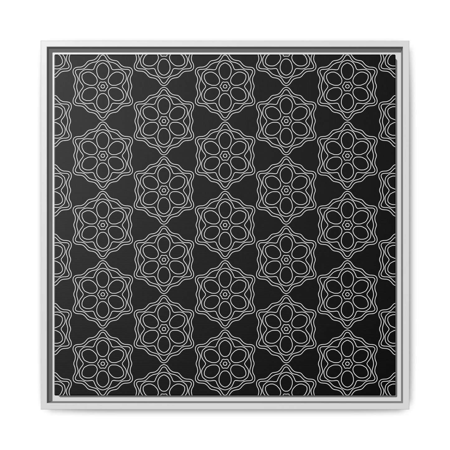Geometric Sacred Flower - Framed Canvas
