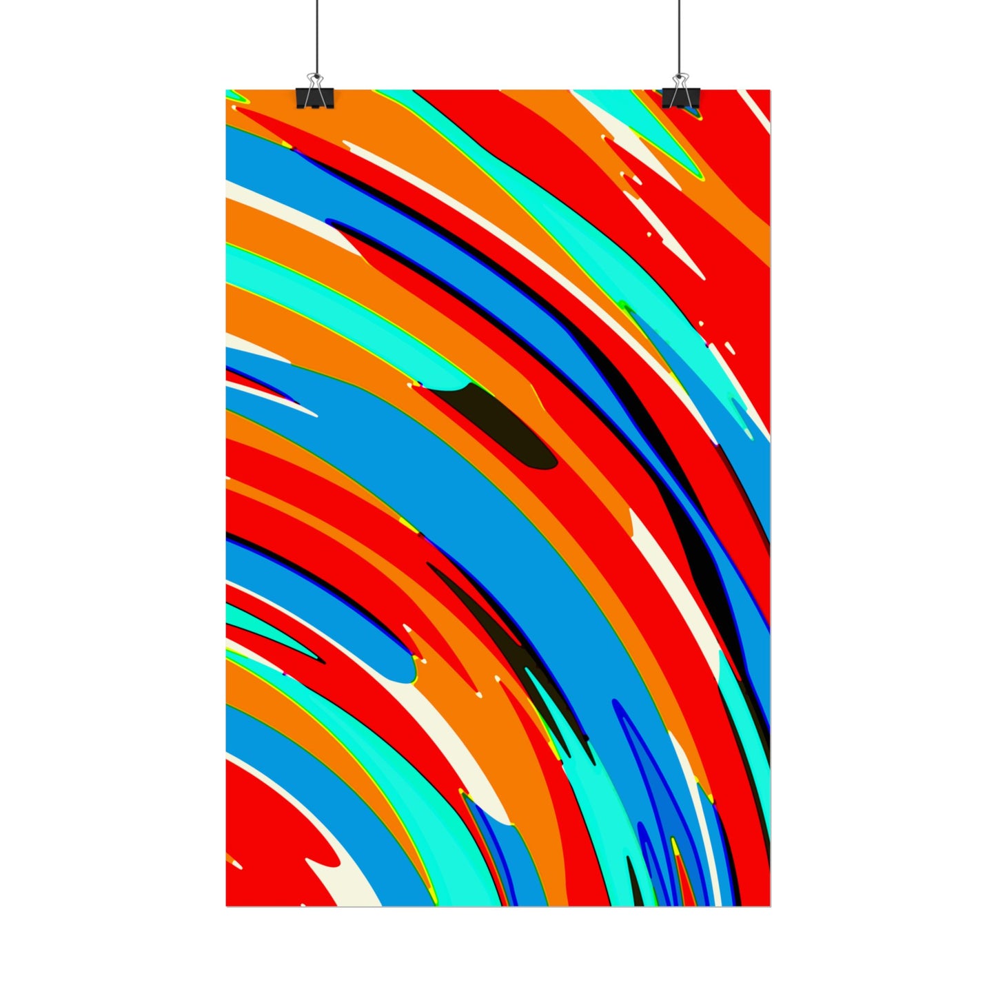Abstract Rainbow Swirl Arc - Poster
