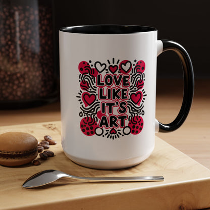 Love Like It's Art - Color Accent Mug