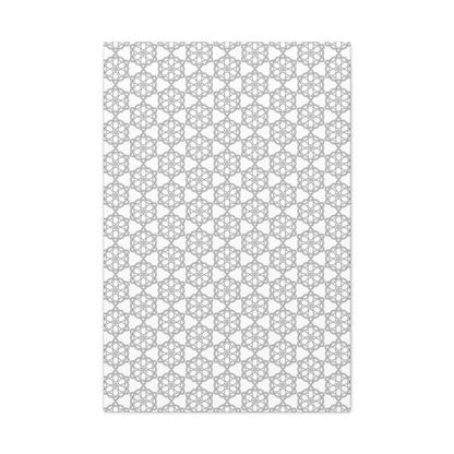 Elegant Geometric Wall Art Canvas, Modern Home Decor, Gray Pattern Stretched Canvas, Minimalist Artwork, Gift for New Home