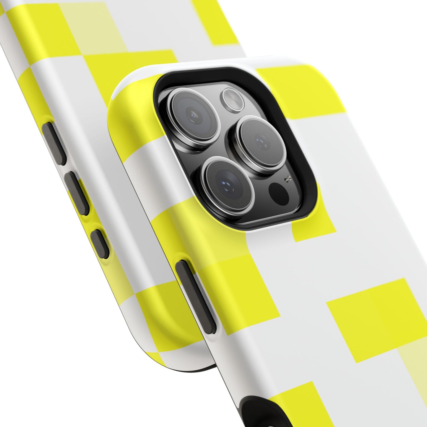 Yellow Pixel Grid -  Magnetic Phone Case