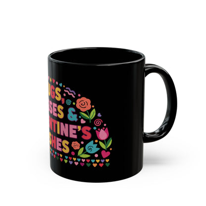 Hugs, Kisses & Valentine’s Wishes - Black Mug