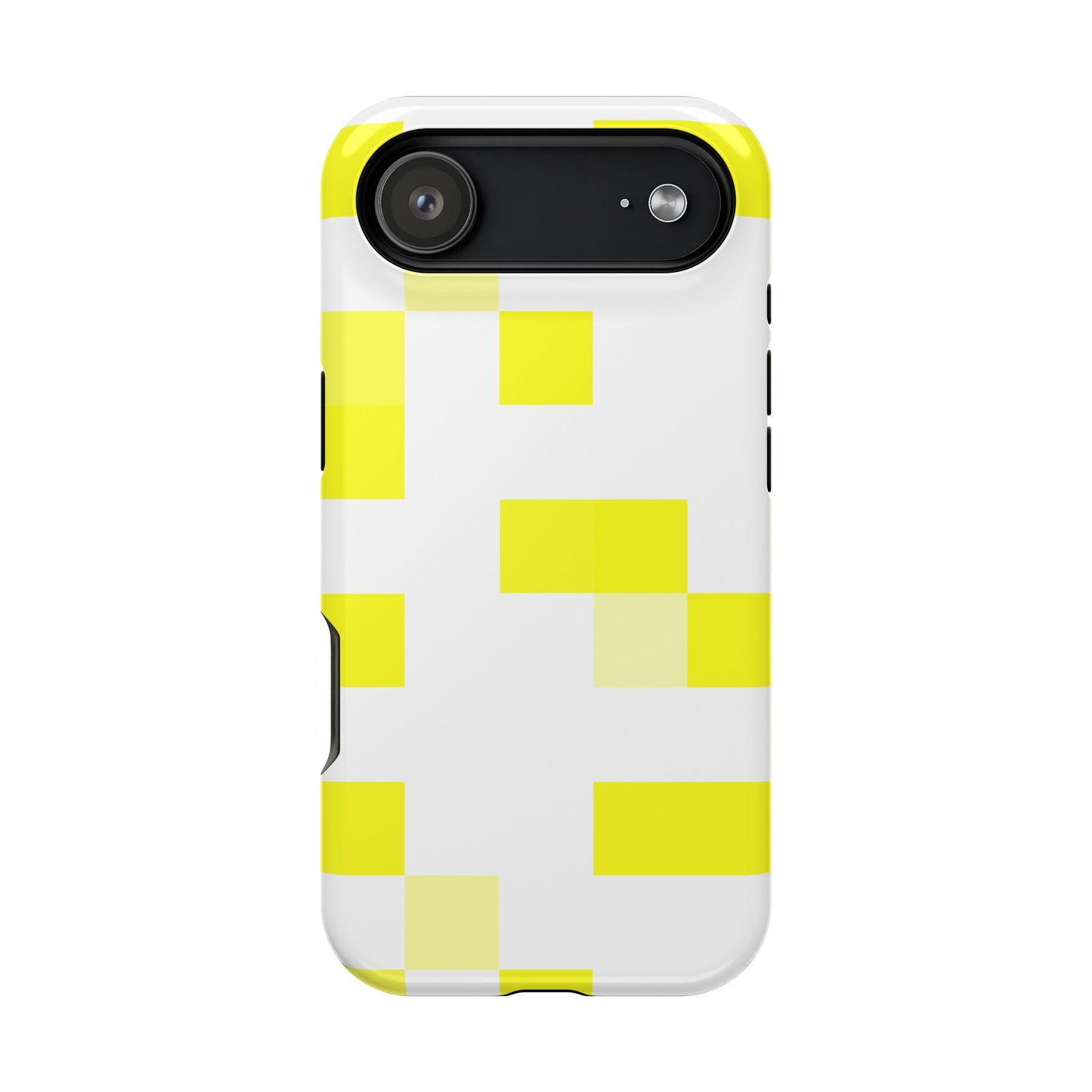 Yellow Pixel Grid -  Magnetic Phone Case
