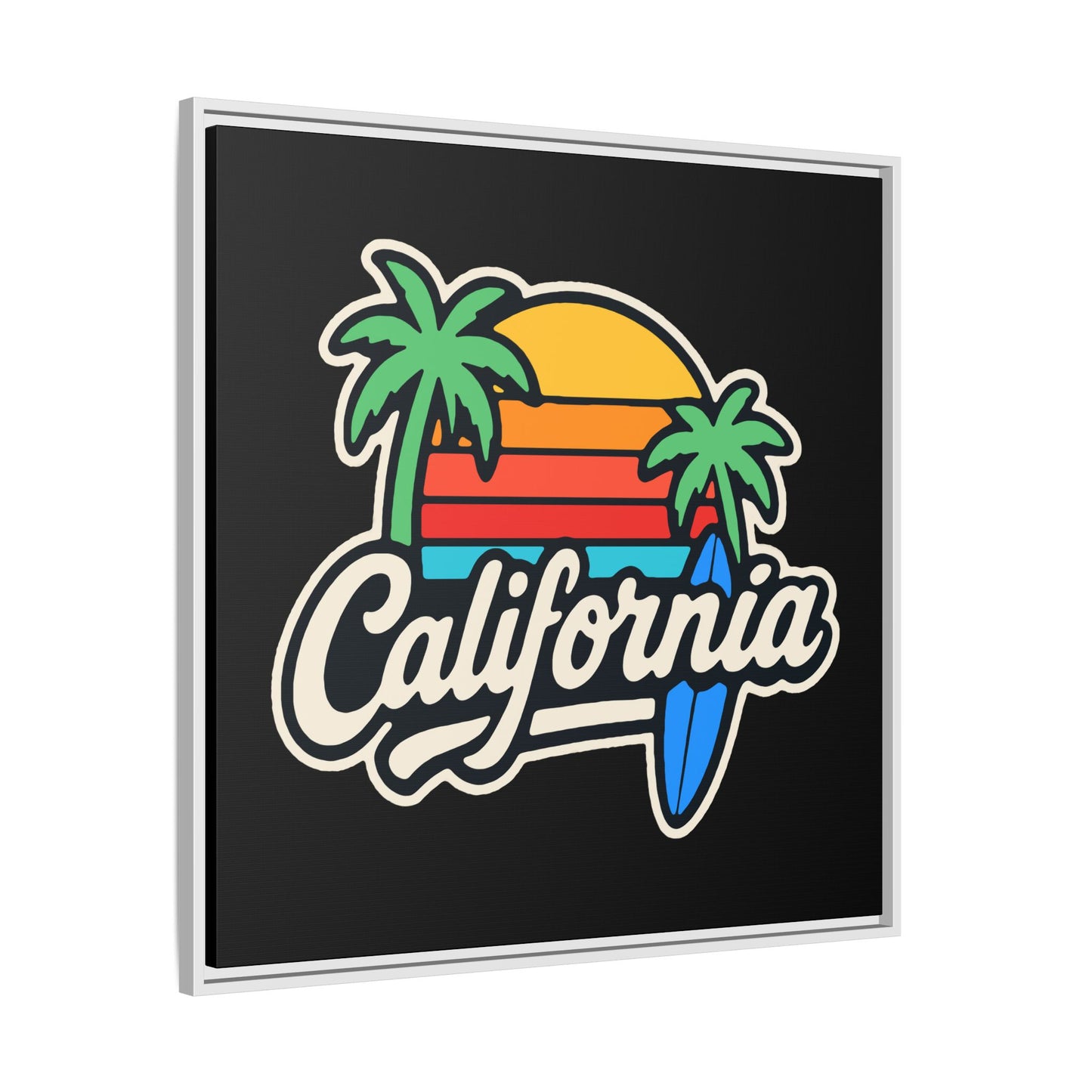 California Surf Vibes - Framed Canvas
