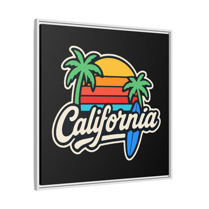 California Surf Vibes - Framed Canvas