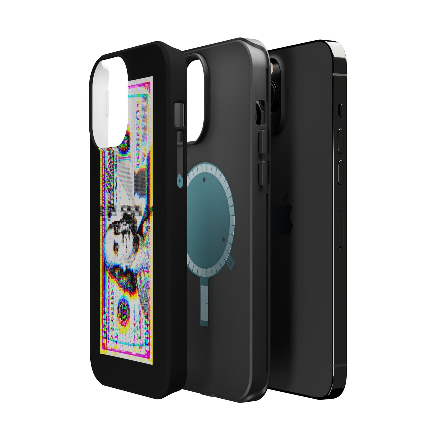 100 Dollars Bill - Neon Color Explosion - Magnetic Phone Case