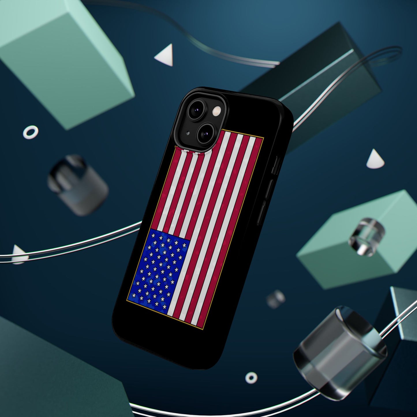 New Glory American Flag (Gold Edge Edition) - Magnetic Phone Case