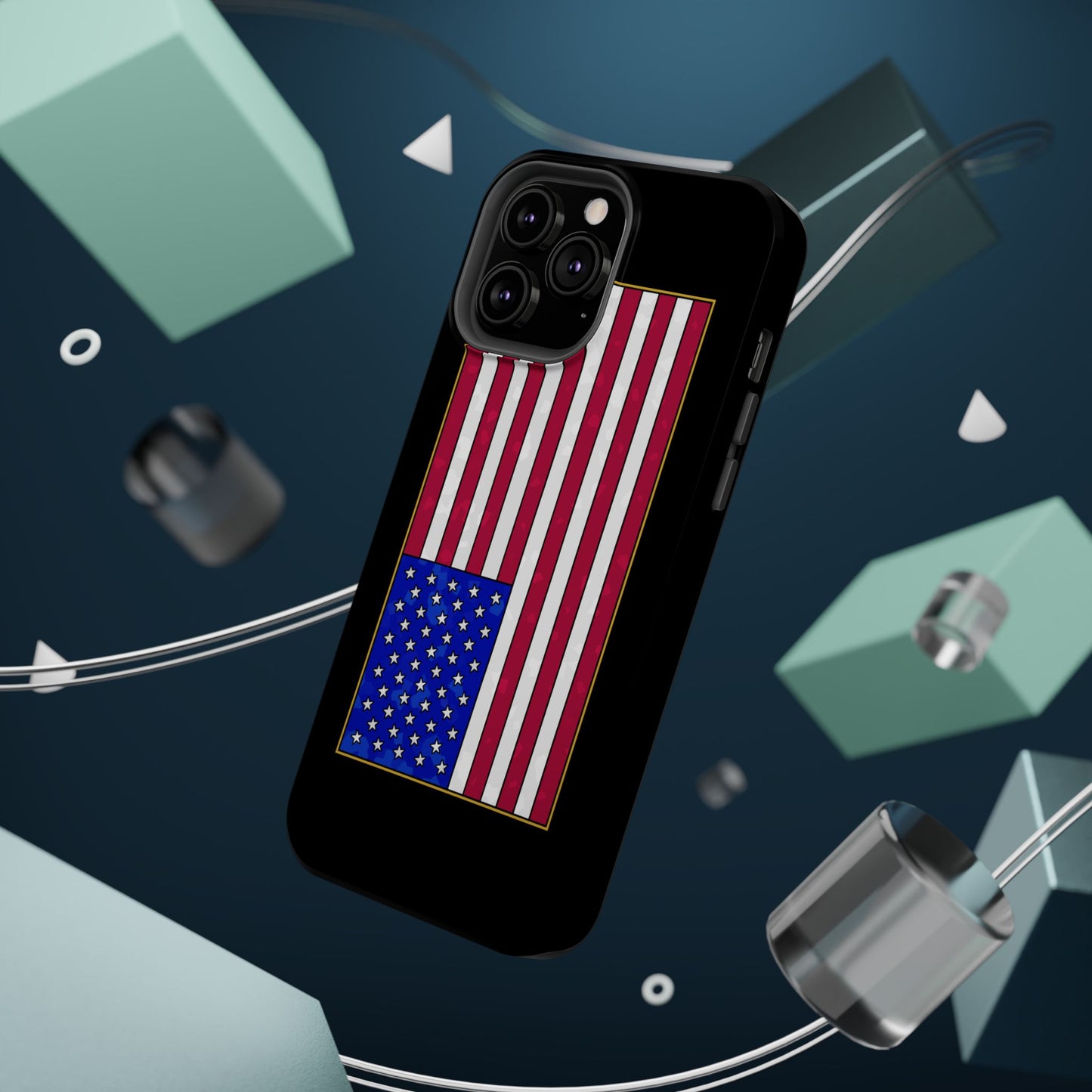 New Glory American Flag (Gold Edge Edition) - Magnetic Phone Case