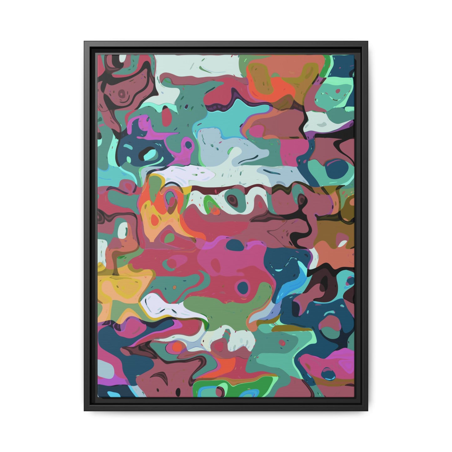 Colorful Abstract Marble - Framed Canvas