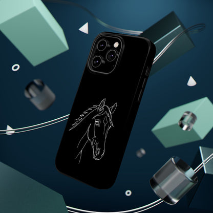 Horse Portrait Sketch - Magnetic Phone Case