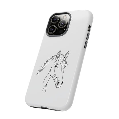 Horse Portrait Sketch - Tough Phone Case