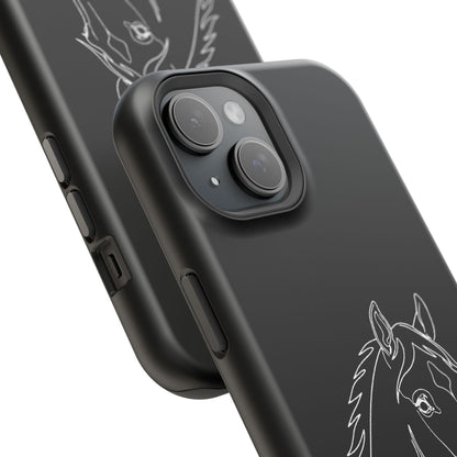 Horse Portrait Sketch - Magnetic Phone Case