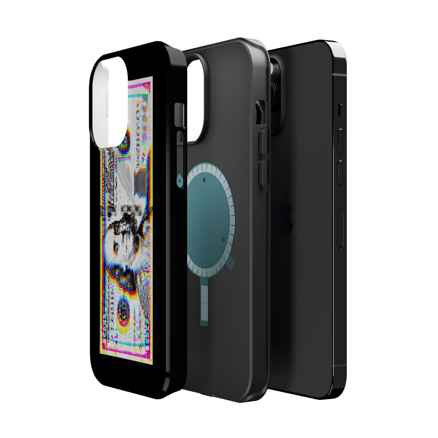 100 Dollars Bill - Neon Color Explosion - Magnetic Phone Case