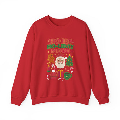 Festive Holiday Sweatshirt, Christmas Crewneck, Cozy Winter Gift, Unisex Sweatshirt, Seasonal Apparel, Ho Ho Ho-liday Mood