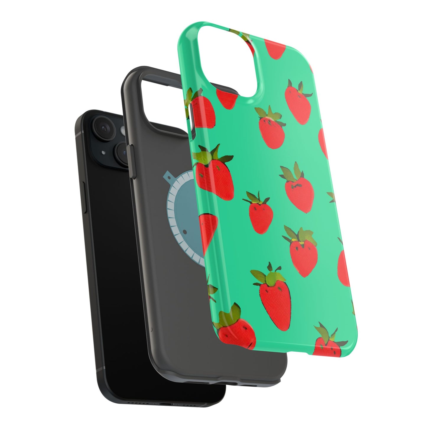 Strawberry Pattern - Magnetic Phone Case