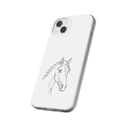 Horse Portrait Sketch - Flexi Phone Case