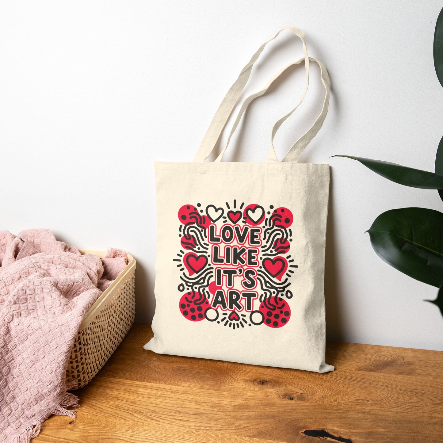 Love Like It's Art - Canvas Tote Bag