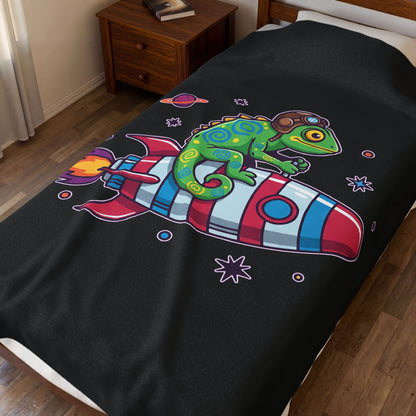 Cosmic Rider - Plush Blanket