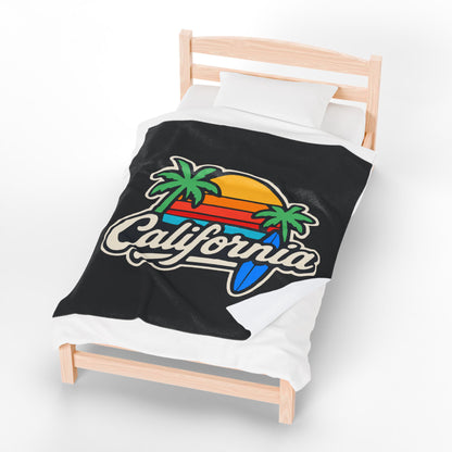 California Surf Vibes - Plush Blanket