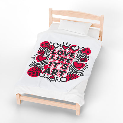 Love Like It's Art - Plush Blanket