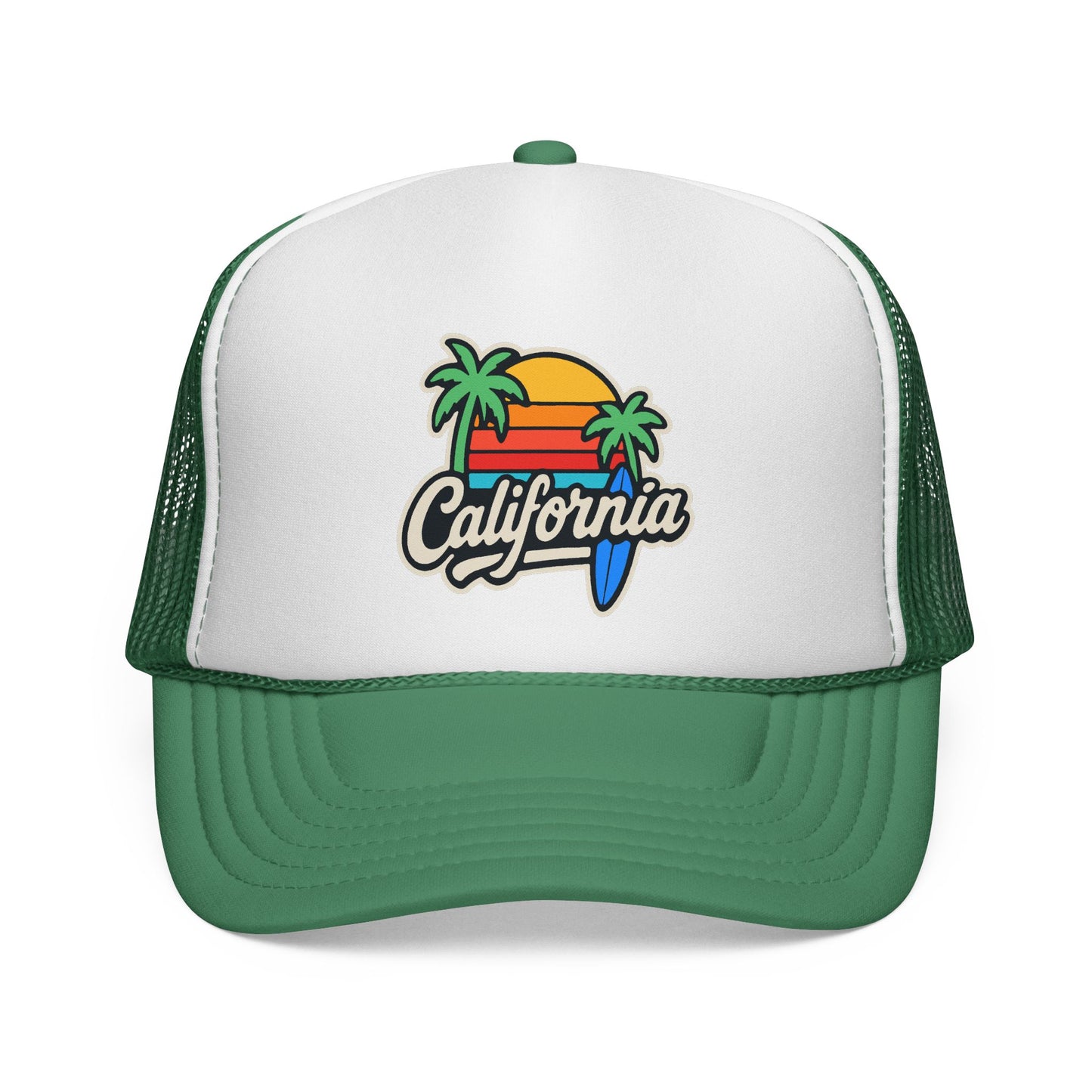 California Sunset Trucker Cap, Summer Hat, Beach Apparel, Gift for Him/Her, Fun Outdoor Accessory