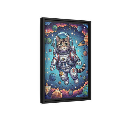 Astronaut Cat - Framed Canvas