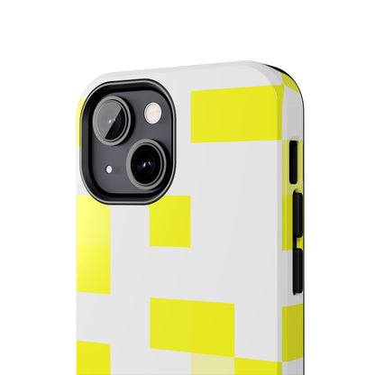 Yellow Pixel Grid -  Phone Case