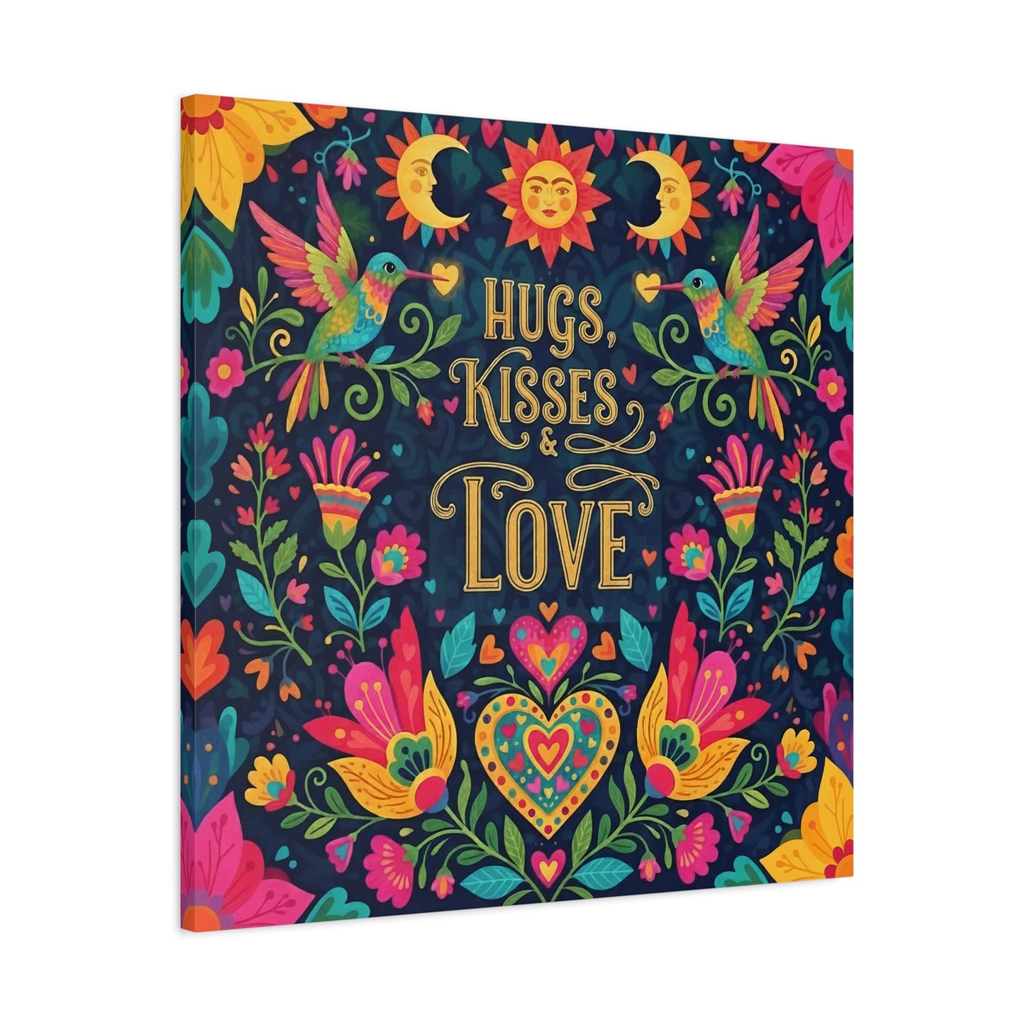 Hugs, Kisses & Love - Stretched Canvas