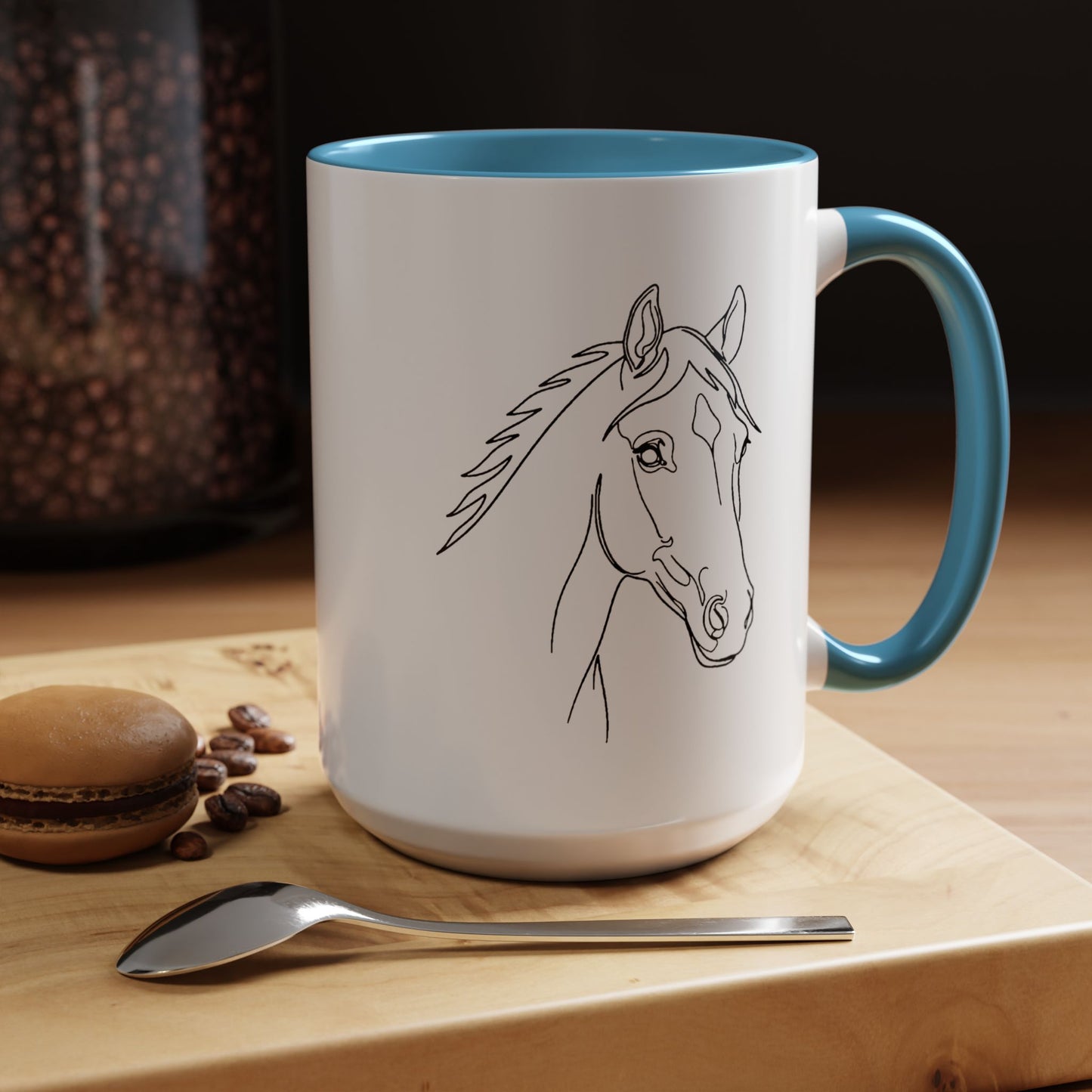 Horse Portrait Sketch - Color Accent Mug