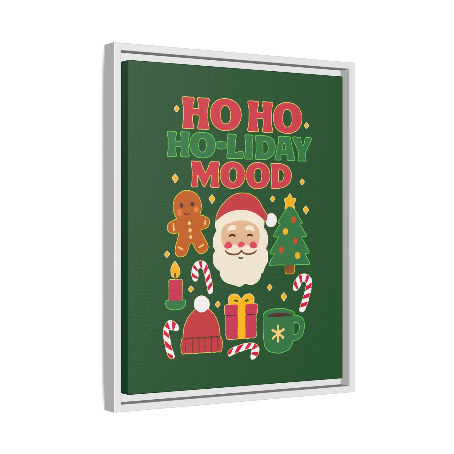 Ho Ho Ho-liday Mood - Framed Canvas